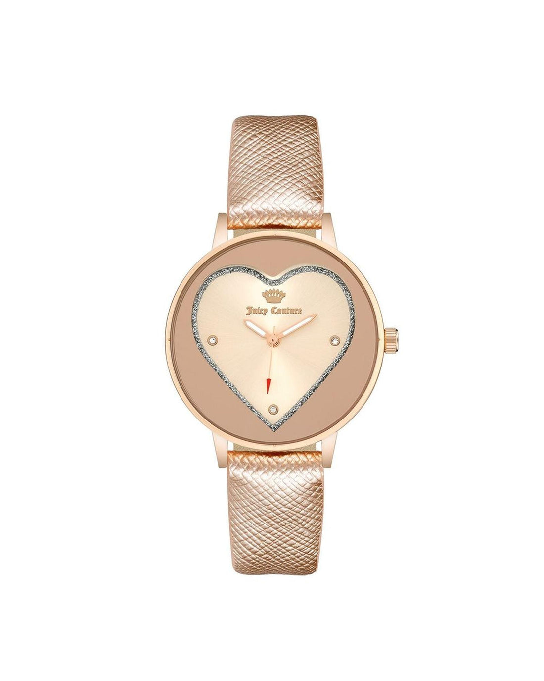 Rose Gold Rhinestone Fashion Analog Watch with Leatherette Strap One Size Women-Quartz Watches-PEROZ Accessories