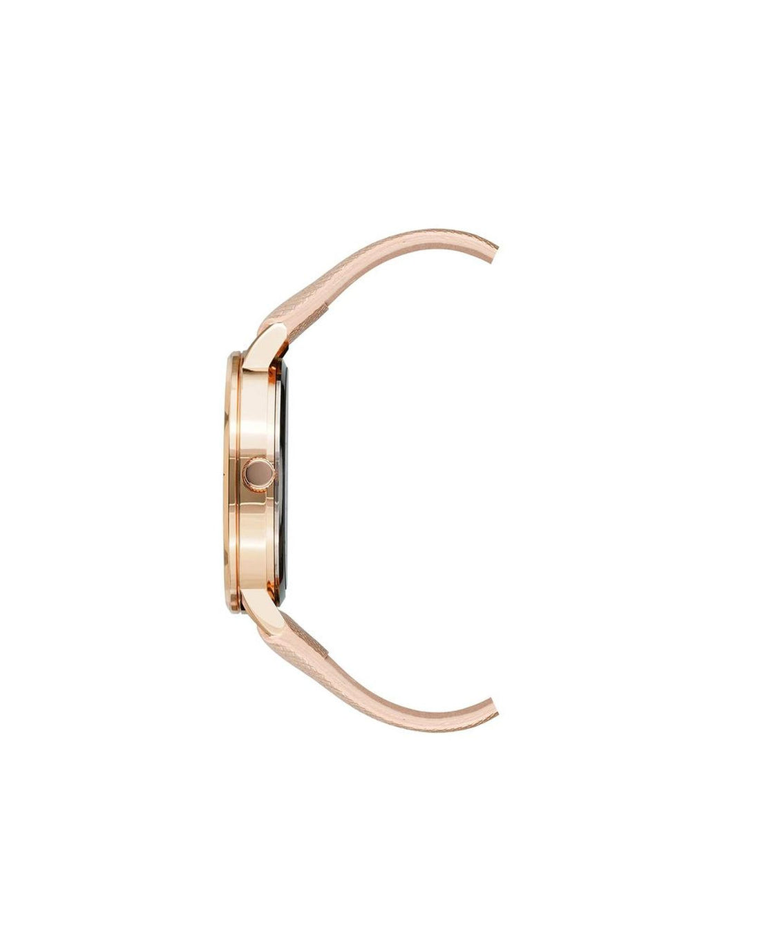 Rose Gold Rhinestone Fashion Analog Watch with Leatherette Strap One Size Women-Quartz Watches-PEROZ Accessories