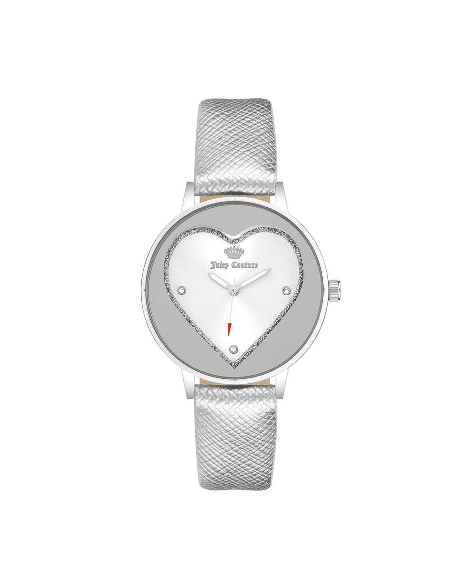 Silver Fashion Watch with Rhinestone Detail One Size Women-Quartz Watches-PEROZ Accessories