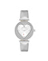Silver Fashion Watch with Rhinestone Detail One Size Women-Quartz Watches-PEROZ Accessories