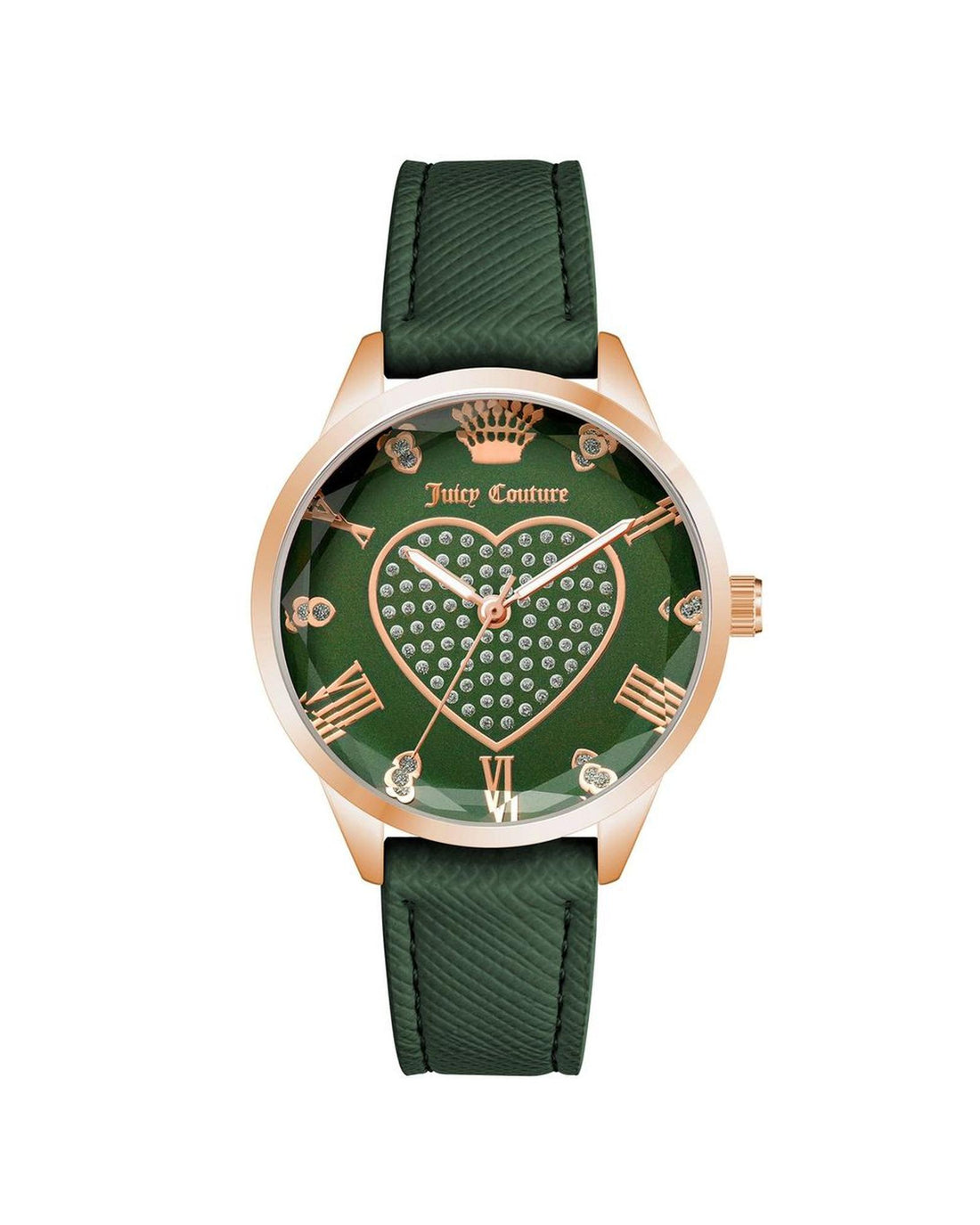 Rose Gold Analog Fashion Watch with Rhine Stone Detail One Size Women-Quartz Watches-PEROZ Accessories