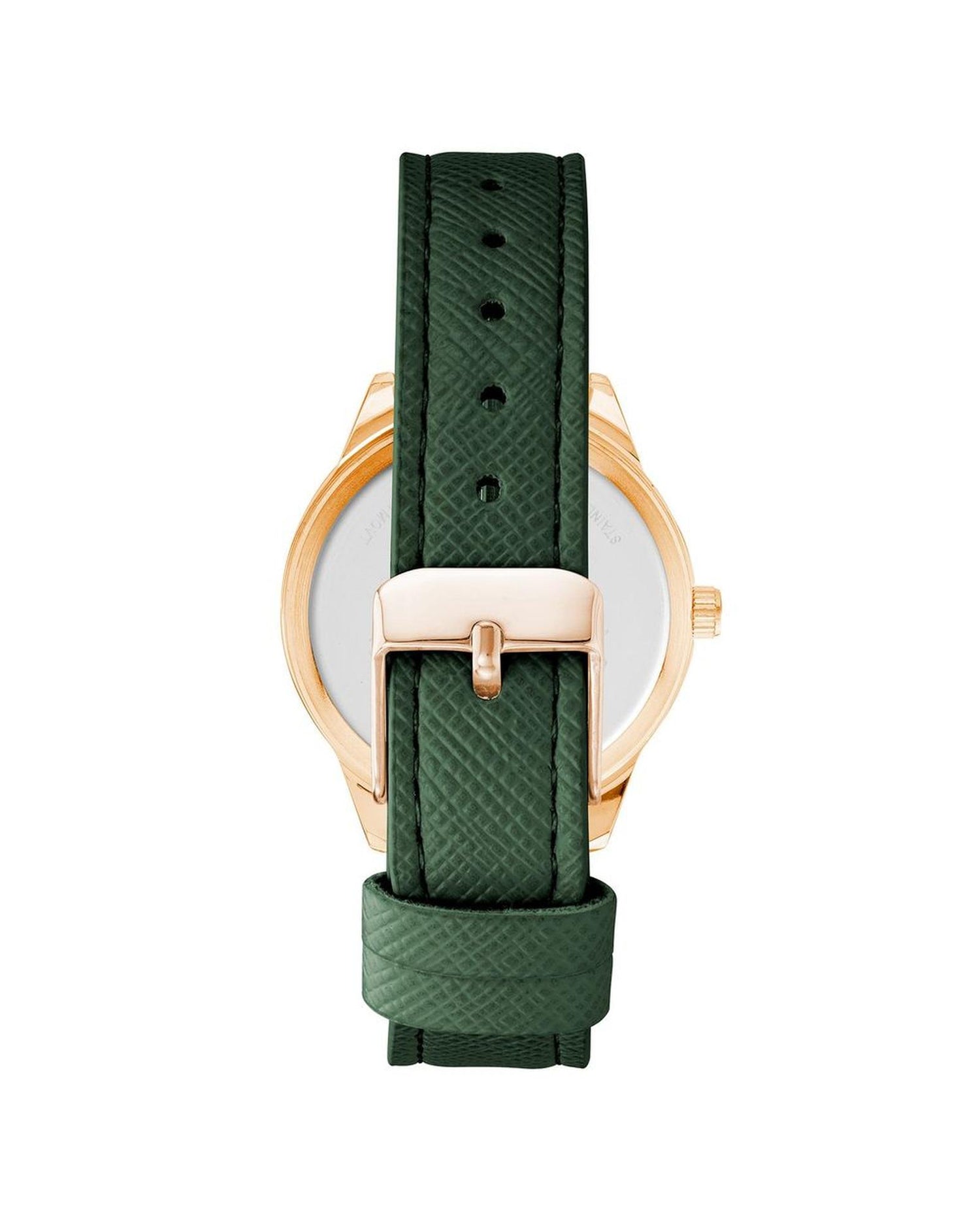 Rose Gold Analog Fashion Watch with Rhine Stone Detail One Size Women-Quartz Watches-PEROZ Accessories