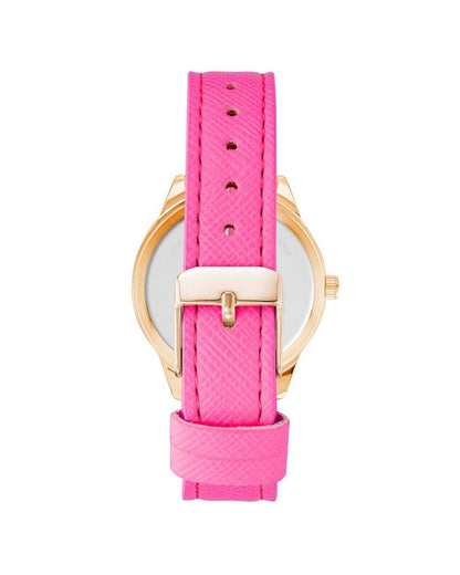 Rose Gold Analog Fashion Watch with Rhine Stone Facing One Size Women-Quartz Watches-PEROZ Accessories