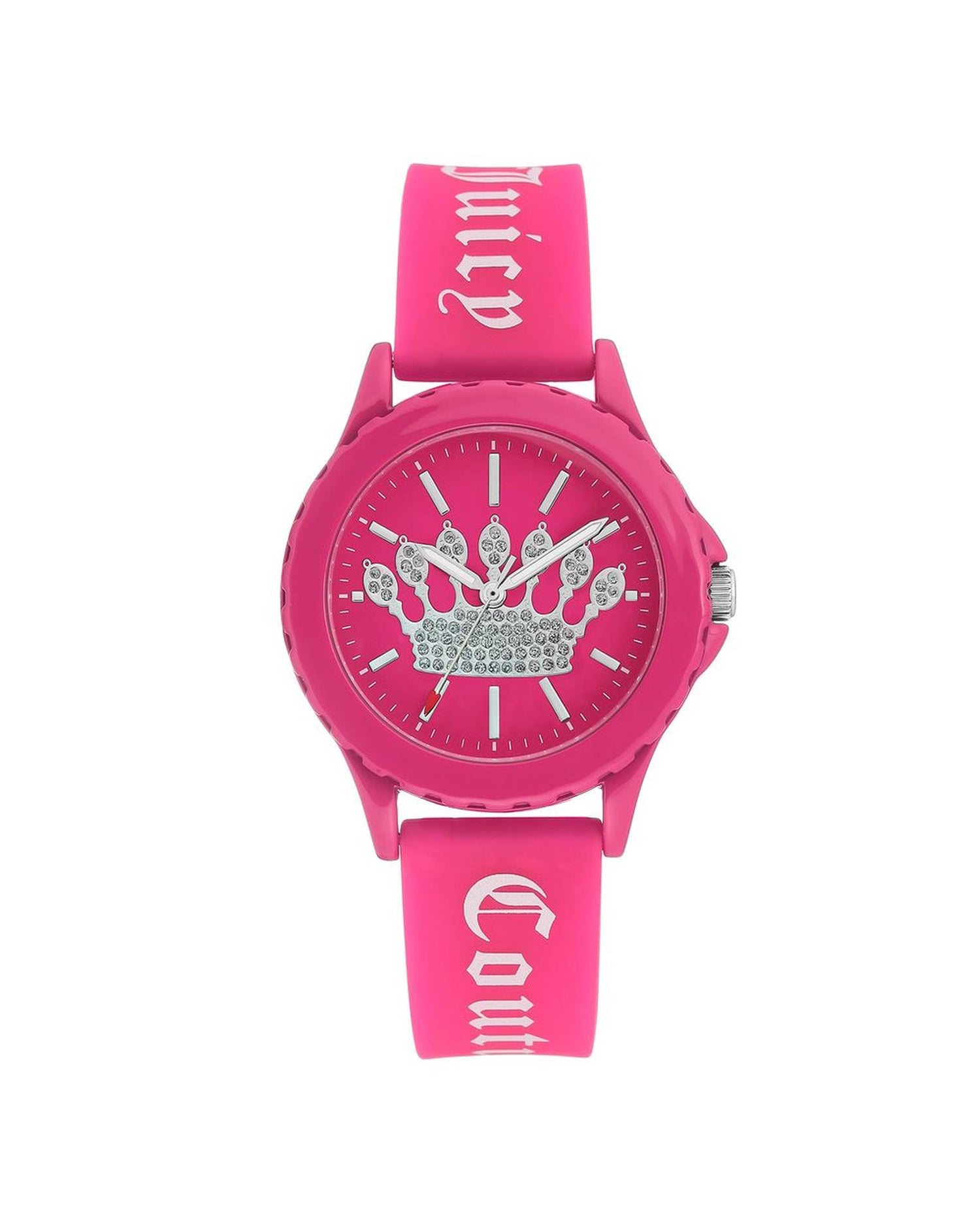 Pink Analog Quartz Watch with Rhine Stone Facing and Pin Buckle Closure One Size Women-Quartz Watches-PEROZ Accessories