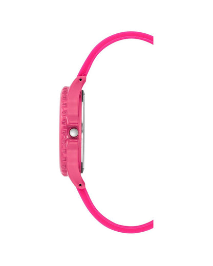 Pink Analog Quartz Watch with Rhine Stone Facing and Pin Buckle Closure One Size Women-Quartz Watches-PEROZ Accessories