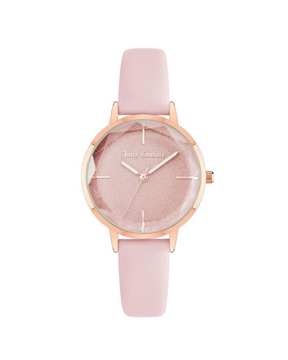 Rose Gold Fashion Quartz Watch with Leatherette Wristband One Size Women-Quartz Watches-PEROZ Accessories