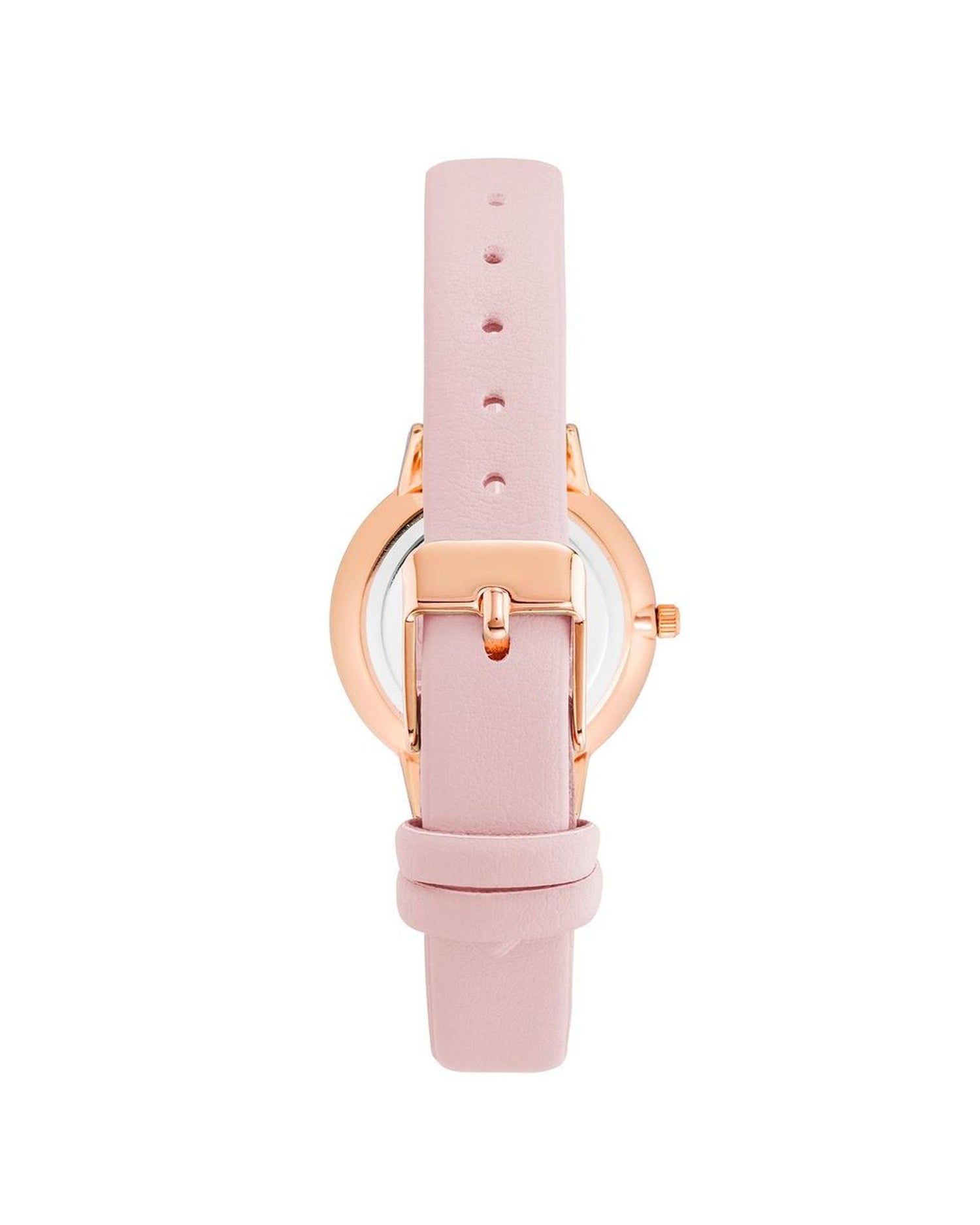 Rose Gold Fashion Quartz Watch with Leatherette Wristband One Size Women-Quartz Watches-PEROZ Accessories
