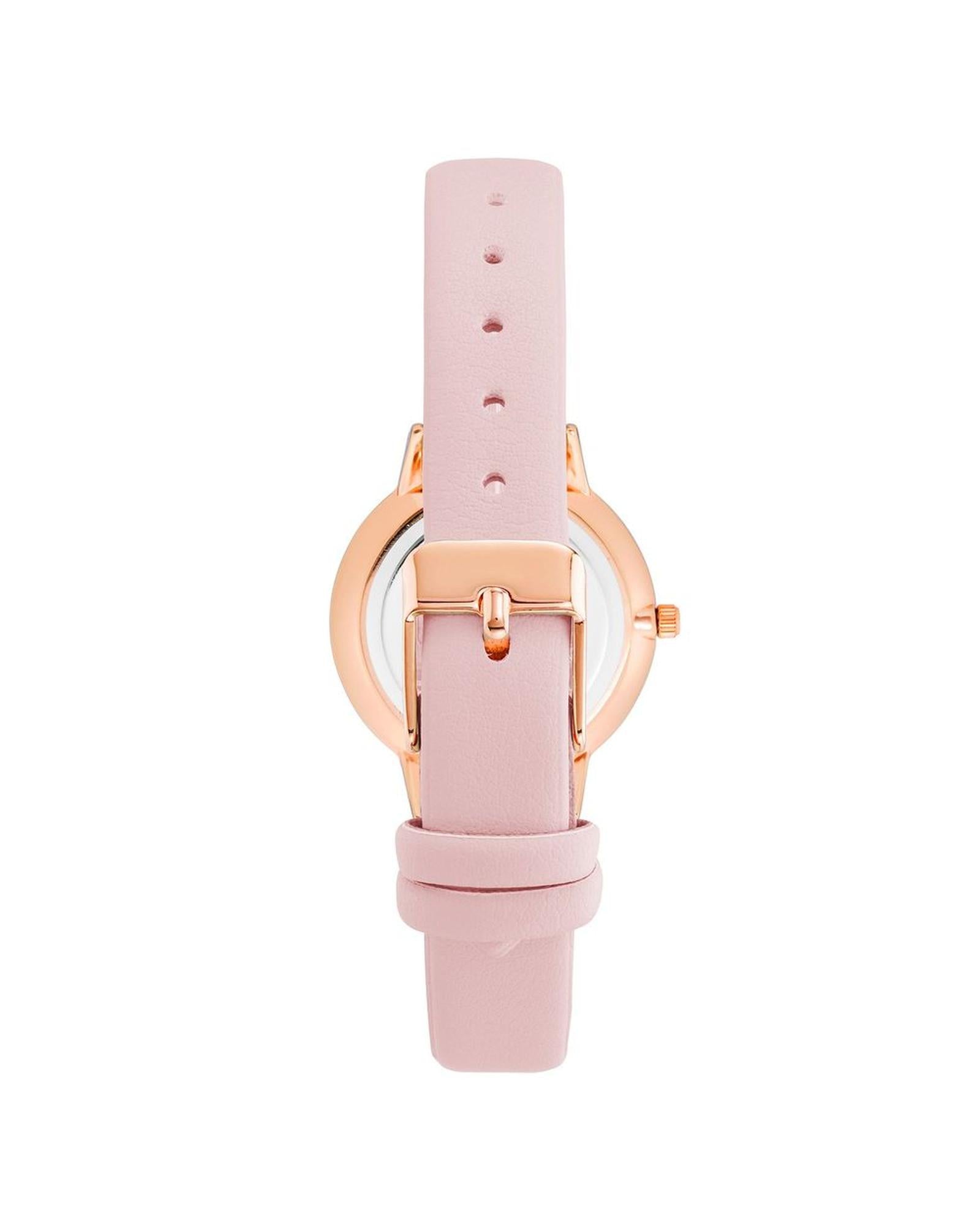 Rose Gold Fashion Quartz Watch with Leatherette Wristband One Size Women-Quartz Watches-PEROZ Accessories