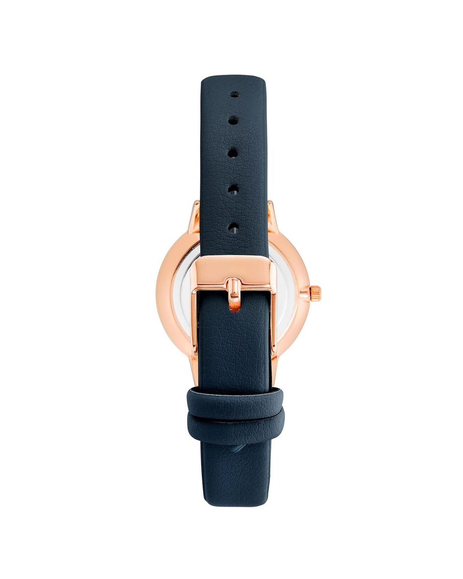 Rose Gold Fashion Analog Womens Watch with Leatherette Wristband One Size Women-Quartz Watches-PEROZ Accessories