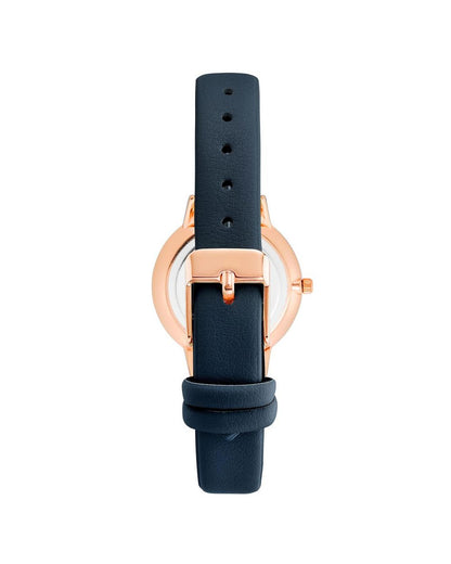 Rose Gold Fashion Analog Womens Watch with Leatherette Wristband One Size Women-Quartz Watches-PEROZ Accessories