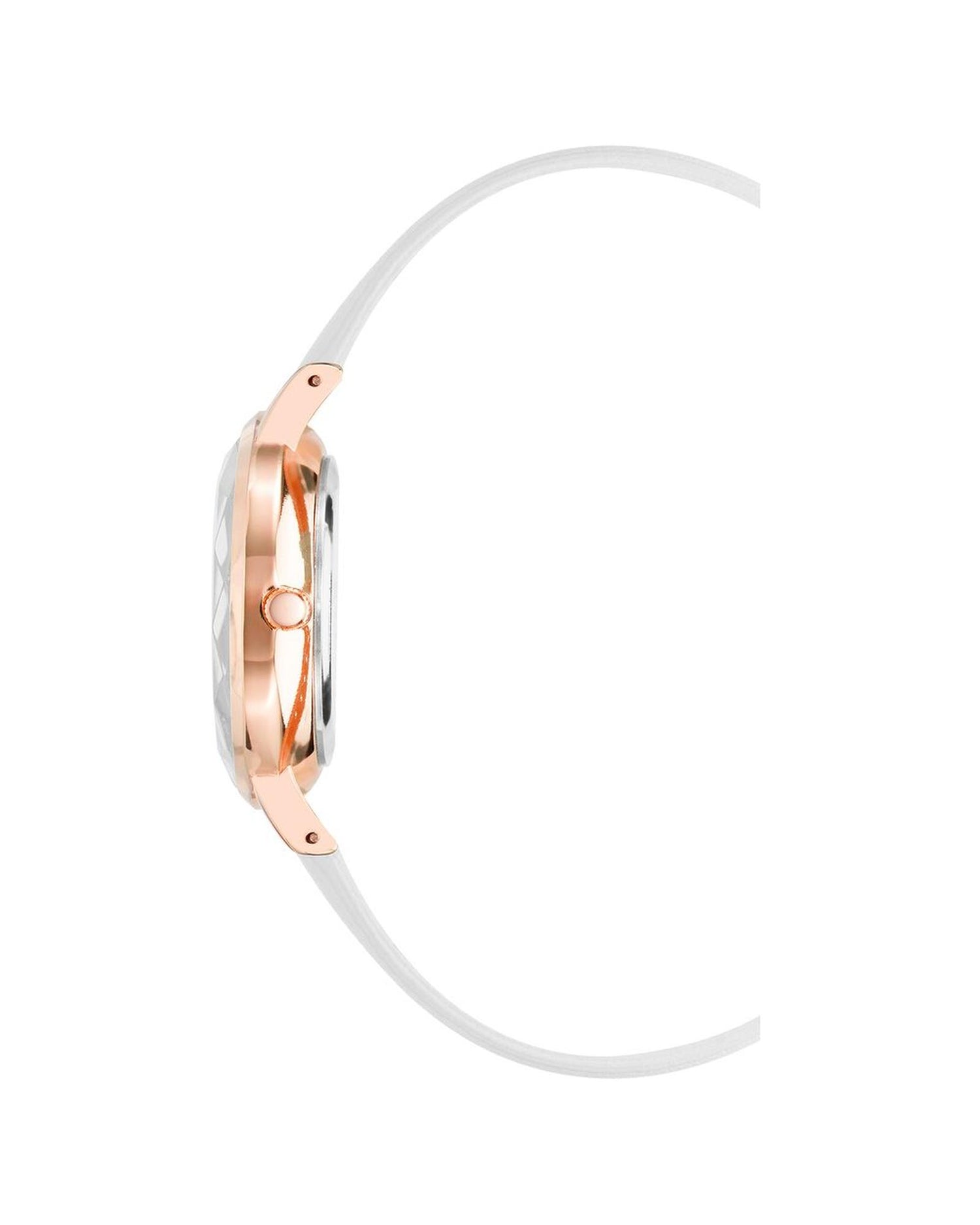 Rose Gold Fashion Womens Analog Watch with Leatherette Wristband One Size Women-Quartz Watches-PEROZ Accessories