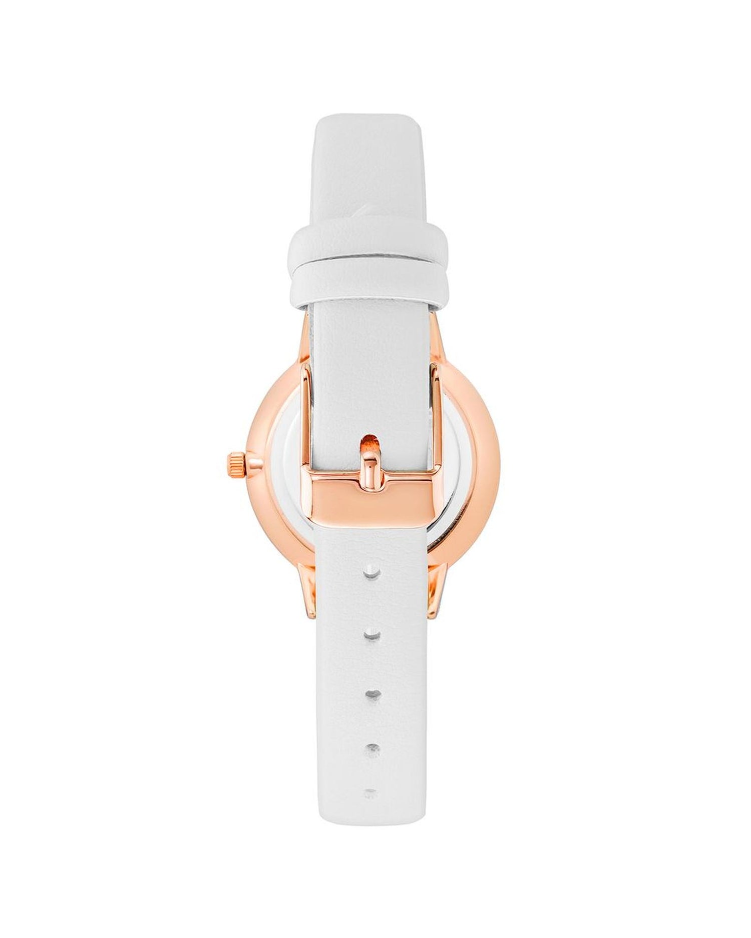 Rose Gold Fashion Womens Analog Watch with Leatherette Wristband One Size Women-Quartz Watches-PEROZ Accessories