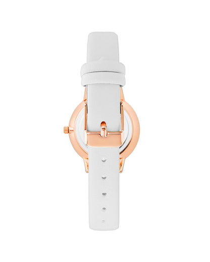 Rose Gold Fashion Womens Analog Watch with Leatherette Wristband One Size Women-Quartz Watches-PEROZ Accessories