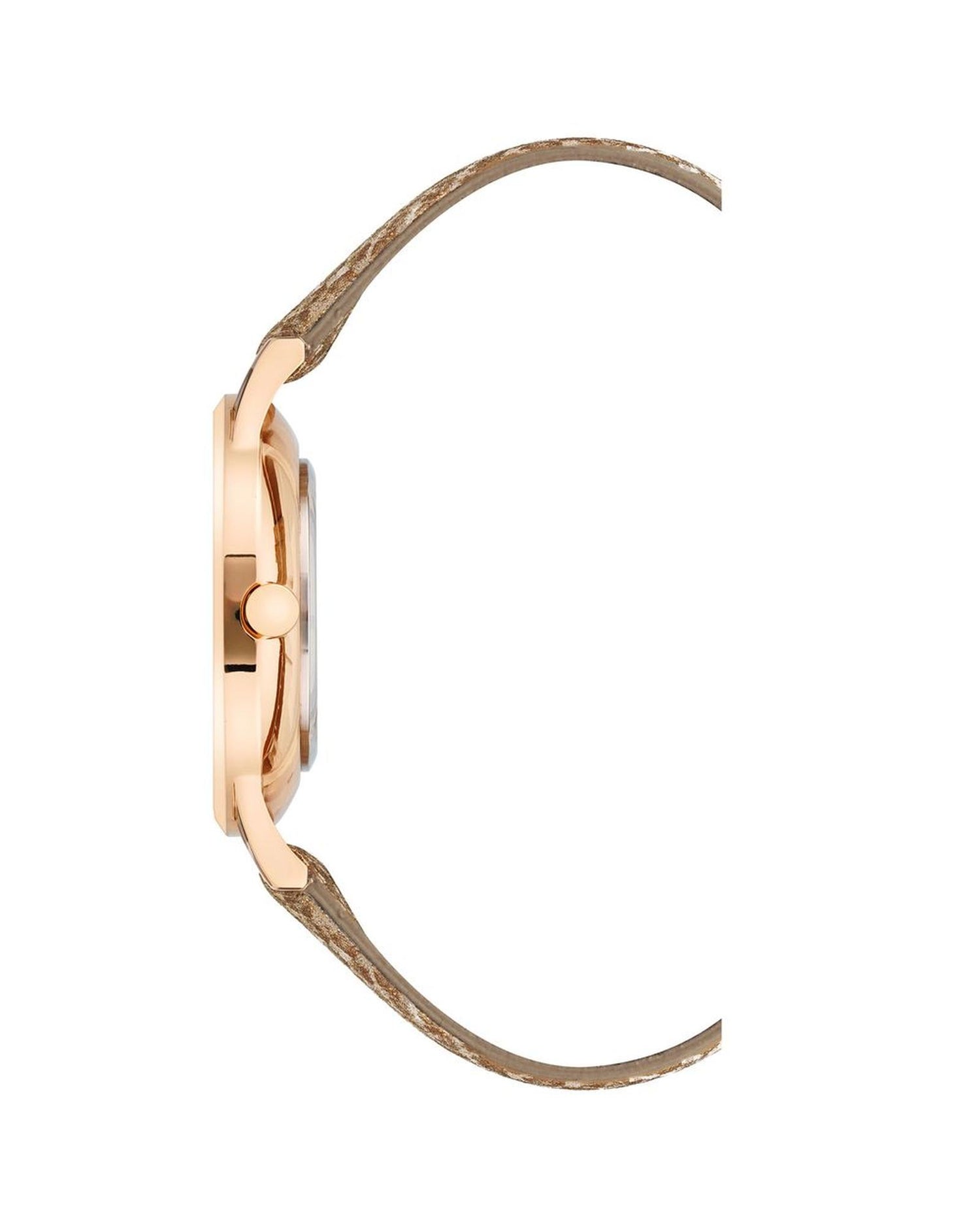 Rose Gold Fashion Analog Watch with Rhine Stone Facing One Size Women-Quartz Watches-PEROZ Accessories