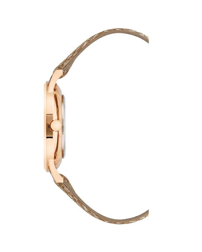 Rose Gold Fashion Analog Watch with Rhine Stone Facing One Size Women-Quartz Watches-PEROZ Accessories