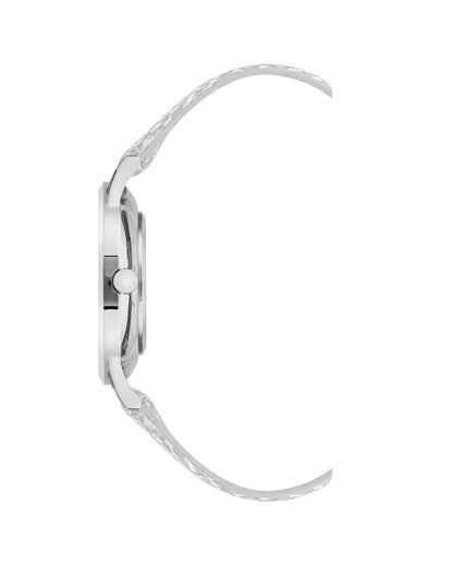 Silver Stainless Steel Analog Quartz Womens Fashion Watch One Size Women-Quartz Watches-PEROZ Accessories