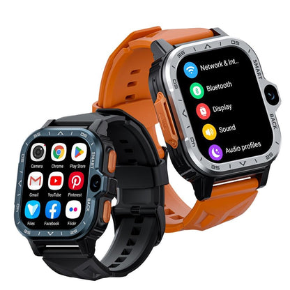 2.02 Inch Android 8.1 Full Network Wifi Card Bluetooth Smart Watch - Navy Blue
