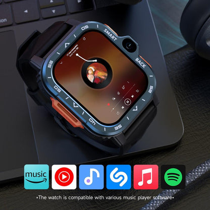 2.02 Inch Android 8.1 Full Network Wifi Card Bluetooth Smart Watch - Navy Blue