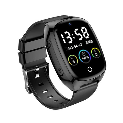 1.54 Inch Ips Screen Smart Watch Support Tracking And Positioning &amp; 4G Video Call Body Temperature Measurement Black