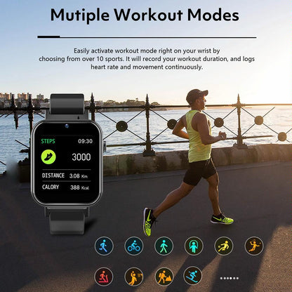 1.75 Inch Ips Smart Watch With Video Chat &amp; Sim Calling 1Gb+16Gb Memory Black