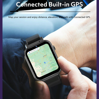 1.75 Inch Ips Smart Watch With Video Chat &amp; Sim Calling 1Gb+16Gb Memory Black