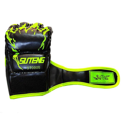 Adult Half-Finger Boxing Gloves For Training - Green-Sports &amp; Fitness &gt; Exercise, Gym &amp; Fitness &gt; Boxing &amp; Martial Arts-PEROZ Accessories