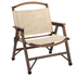 Bamboo Canvas Foldable Outdoor Camping Chair Wooden Travel Picnic Park - Khaki/Beige-Outdoor Recreation > Camping > Camp Furniture-PEROZ Accessories
