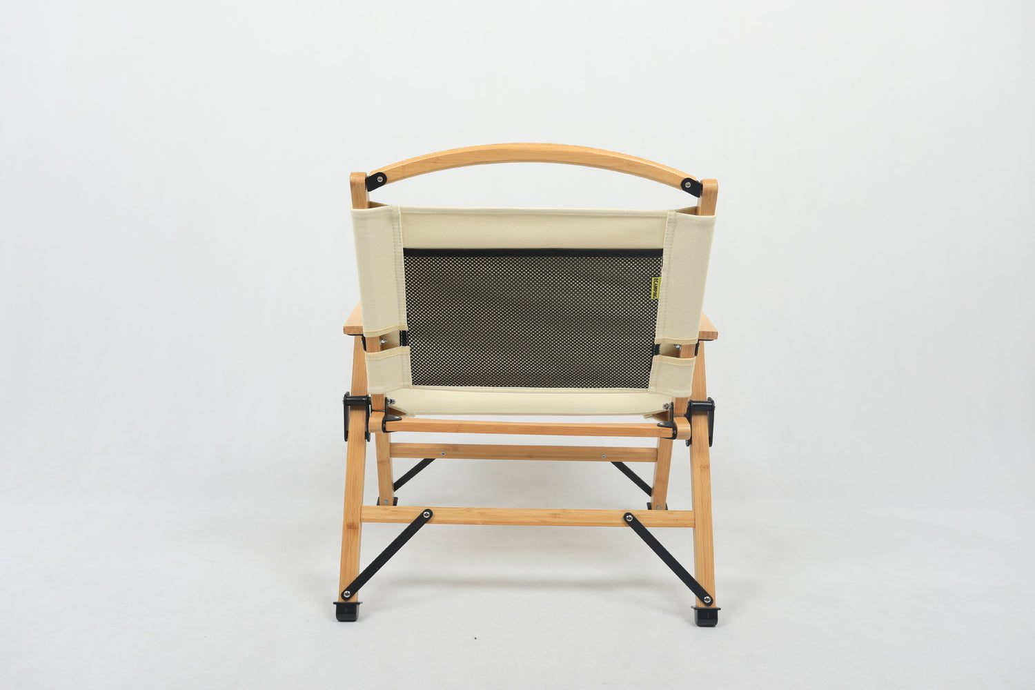 Bamboo Canvas Foldable Outdoor Camping Chair Wooden Travel Picnic Park - Khaki/Beige-Outdoor Recreation &gt; Camping &gt; Camp Furniture-PEROZ Accessories