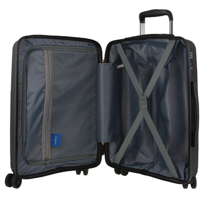Pierre Cardin Inspired Milleni Hardshell 3-Piece Luggage Bag Set Travel Suitcase - Black-Home &amp; Garden &gt; Travel-PEROZ Accessories