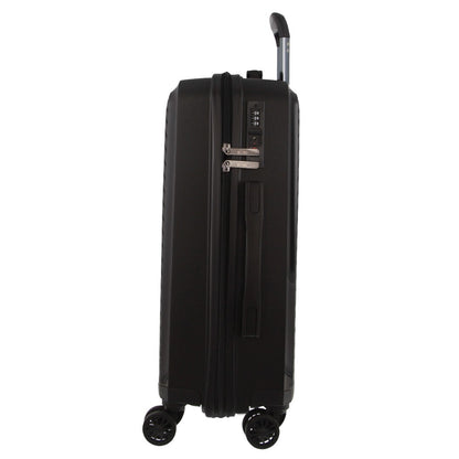 Pierre Cardin Inspired Milleni Hardshell 3-Piece Luggage Bag Set Travel Suitcase - Black-Home &amp; Garden &gt; Travel-PEROZ Accessories