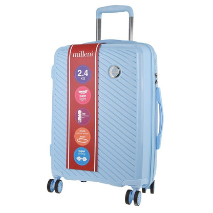 Pierre Cardin Inspired Milleni Hardshell 3-Piece Luggage Bag Set Travel Suitcase - Blue-Home &amp; Garden &gt; Travel-PEROZ Accessories