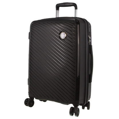 Pierre Cardin Inspired Milleni Cabin Luggage Bag Travel Carry On Suitcase 54cm (39L) - Black-Home &amp; Garden &gt; Travel-PEROZ Accessories