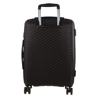 Pierre Cardin Inspired Milleni Cabin Luggage Bag Travel Carry On Suitcase 54cm (39L) - Black-Home &amp; Garden &gt; Travel-PEROZ Accessories