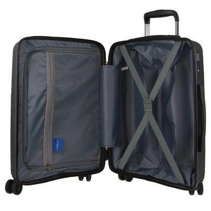 Pierre Cardin Inspired Milleni Cabin Luggage Bag Travel Carry On Suitcase 54cm (39L) - Black-Home &amp; Garden &gt; Travel-PEROZ Accessories