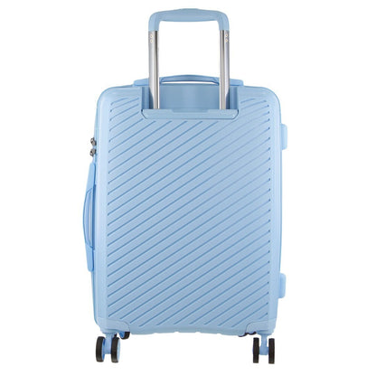 Pierre Cardin Inspired Milleni Cabin Luggage Bag Travel Carry On Suitcase 54cm (39L) - Blue-Home &amp; Garden &gt; Travel-PEROZ Accessories