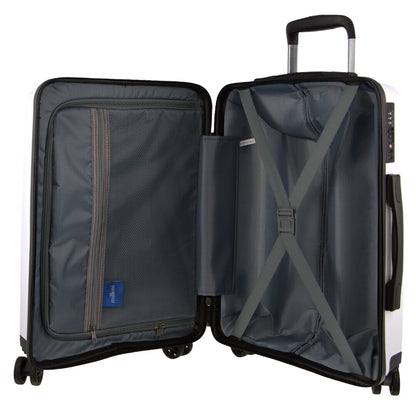 Pierre Cardin Inspired Milleni Cabin Luggage Bag Travel Carry On Suitcase 54cm (39L) - White-Home &amp; Garden &gt; Travel-PEROZ Accessories