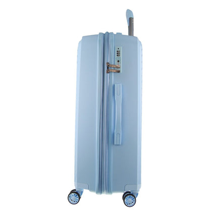 Pierre Cardin Inspired Milleni Checked Luggage Bag Travel Carry On Suitcase 75cm (124L) - Blue-Home &amp; Garden &gt; Travel-PEROZ Accessories
