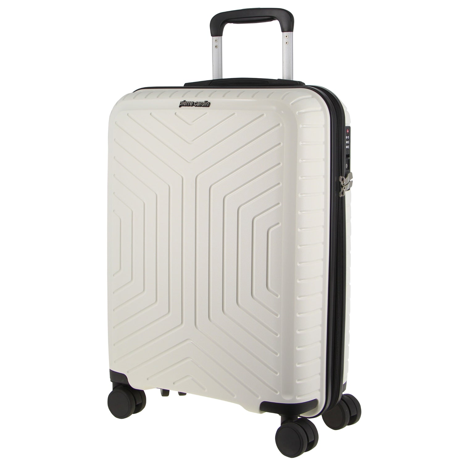 Pierre Cardin 76cm Large Hard-Shell Suitcase Travel Luggage Bag - White-Home &amp; Garden &gt; Travel &gt; Suitcases-PEROZ Accessories