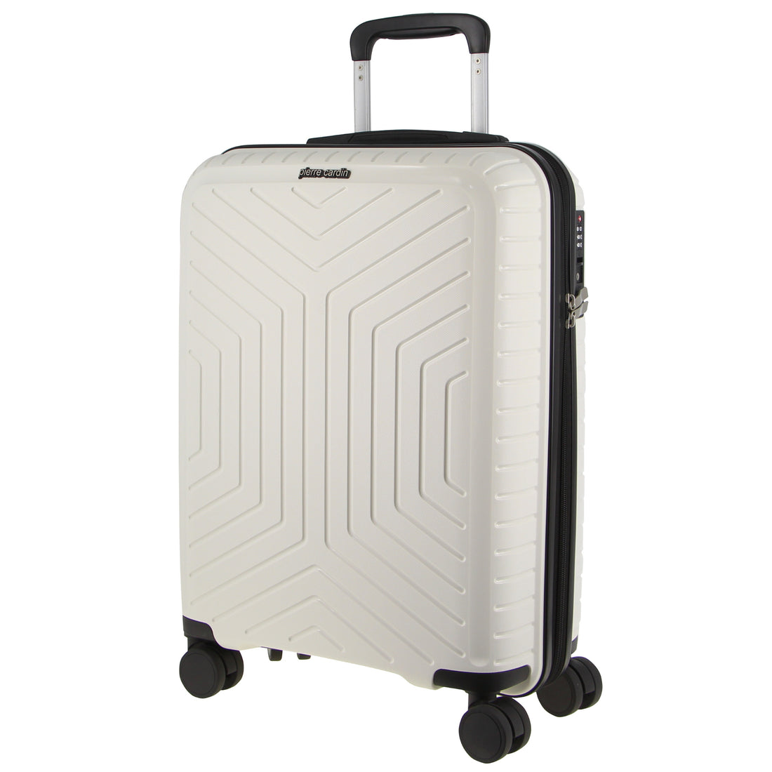 Pierre Cardin 76cm Large Hard-Shell Suitcase Travel Luggage Bag - White-Home &amp; Garden &gt; Travel &gt; Suitcases-PEROZ Accessories
