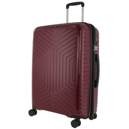 Pierre Cardin 65cm Medium Hard-Shell Suitcase Travel Luggage Bag - Burgundy-Home &amp; Garden &gt; Travel &gt; Suitcases-PEROZ Accessories