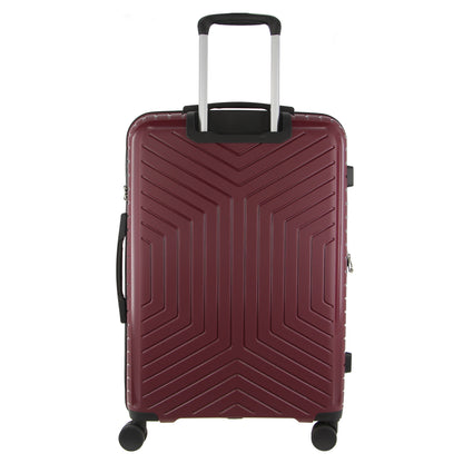 Pierre Cardin 65cm Medium Hard-Shell Suitcase Travel Luggage Bag - Burgundy-Home &amp; Garden &gt; Travel &gt; Suitcases-PEROZ Accessories