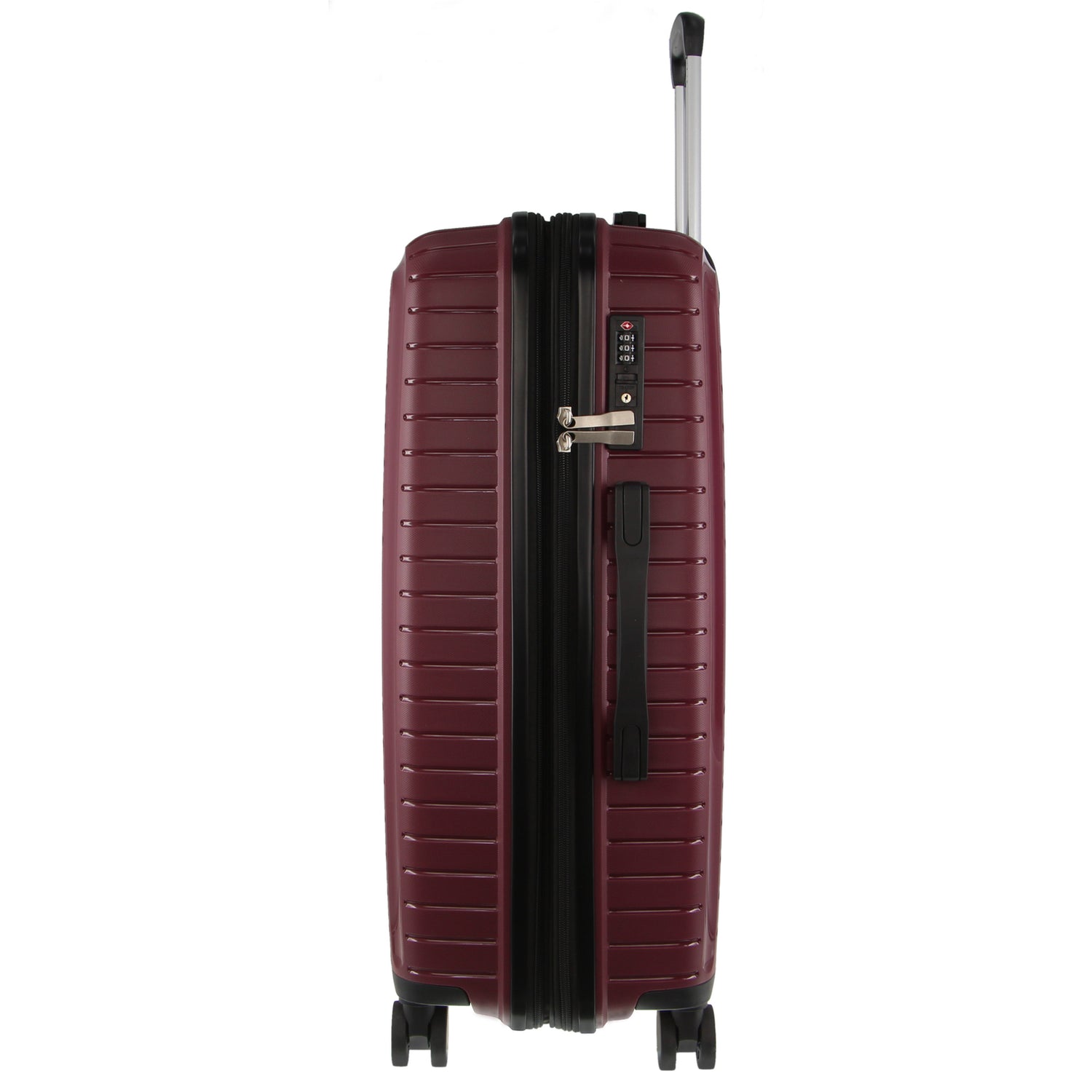 Pierre Cardin 65cm Medium Hard-Shell Suitcase Travel Luggage Bag - Burgundy-Home &amp; Garden &gt; Travel &gt; Suitcases-PEROZ Accessories