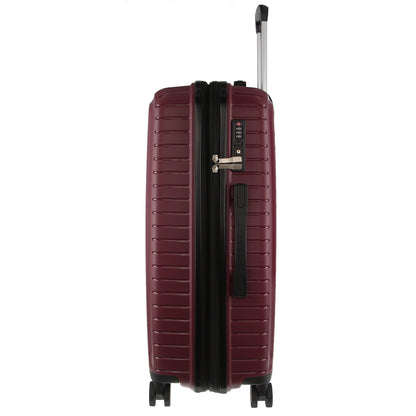Pierre Cardin 65cm Medium Hard-Shell Suitcase Travel Luggage Bag - Burgundy-Home &amp; Garden &gt; Travel &gt; Suitcases-PEROZ Accessories