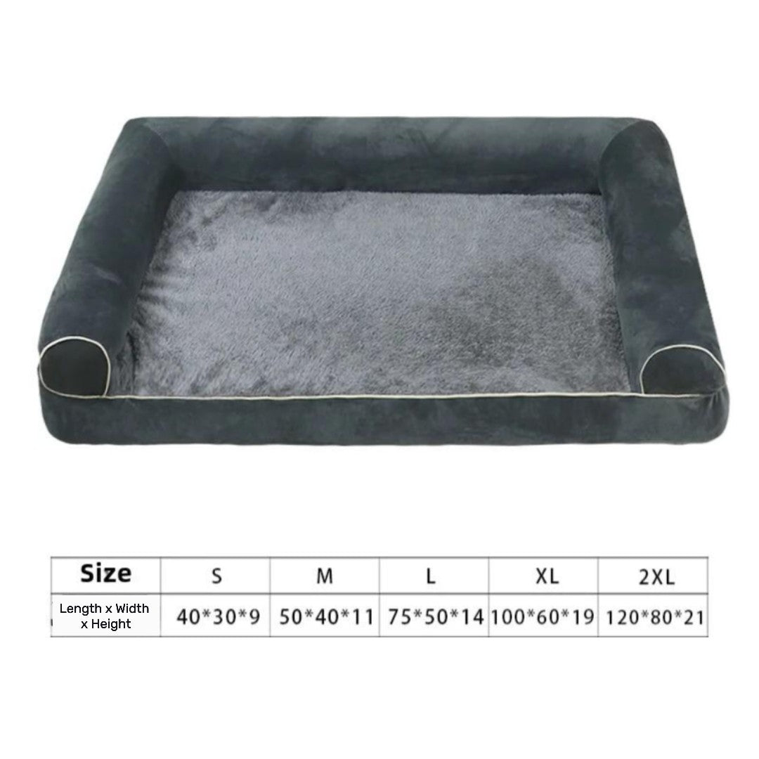 XXL Size PawfectFriend Orthopedic Dog Bed 3-Side Comfort Bolster Padded Calming Mattress Bed with Removable Cover-Pet Care &gt; Dog Supplies &gt; Dog Beds-PEROZ Accessories