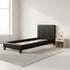 Single PU Leather Bed Frame Black-Furniture > Bedroom-PEROZ Accessories