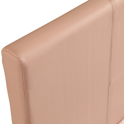 Single PU Leather Bed Frame Pink-Bed Frames-PEROZ Accessories