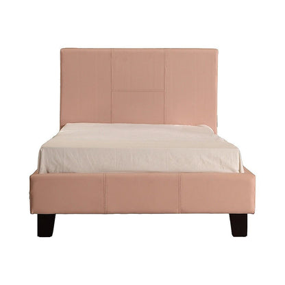 Single PU Leather Bed Frame Pink-Bed Frames-PEROZ Accessories
