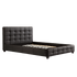 Double PU Leather Deluxe Bed Frame Black-Furniture > Bedroom-PEROZ Accessories