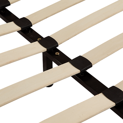 Queen PU Leather Bed Frame Black-Bed Frames-PEROZ Accessories