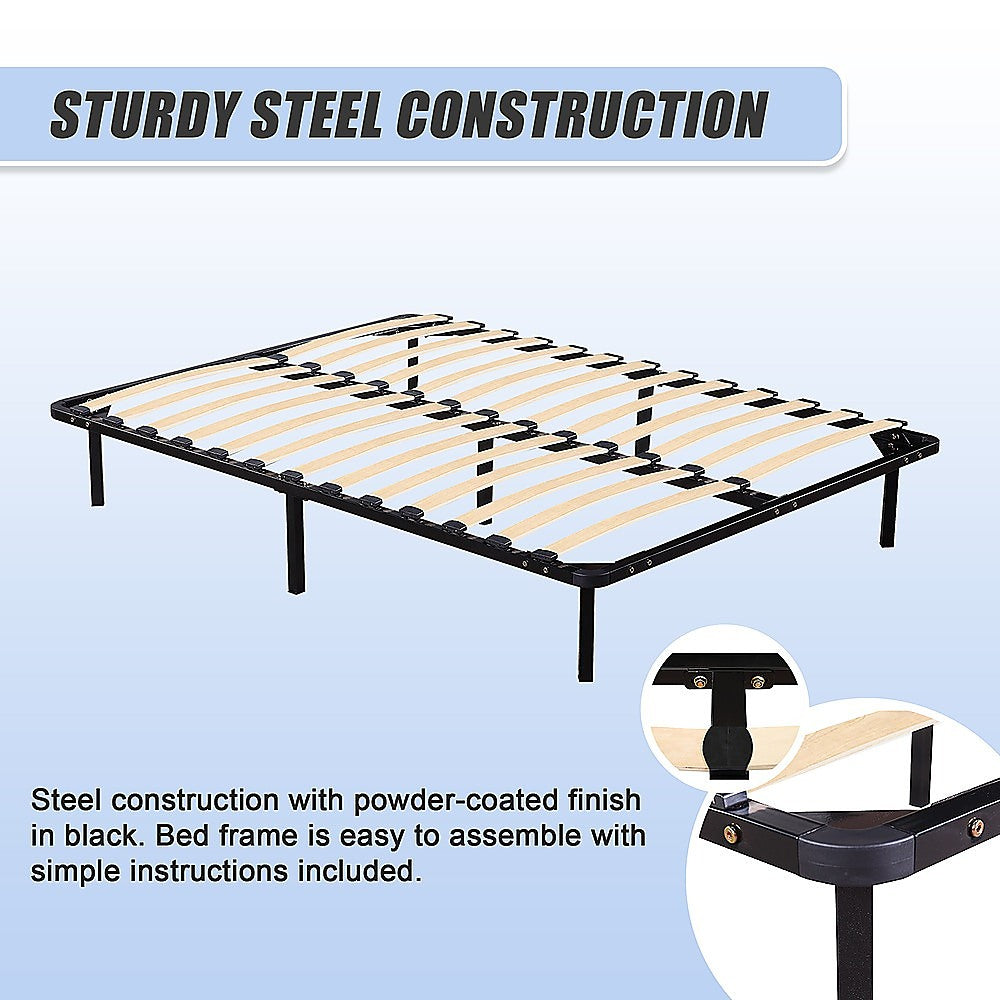 Double Metal Bed Frame - Bedroom Furniture-Furniture > Bedroom > Beds &amp; Bed Frames-PEROZ Accessories